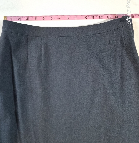 ​Kasper A.S.L. Petite 100% Wool Skirt Suit Set - Navy Blue - 14P - Picture 6 of 14